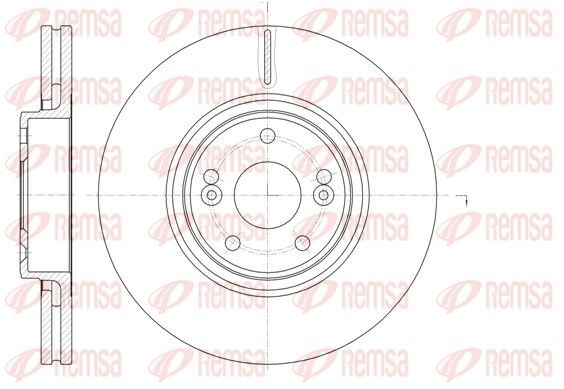 REMSA 61171.10: Piduriketas Esisild, Ø: 308mm, õhutusega, Ø: 308mm