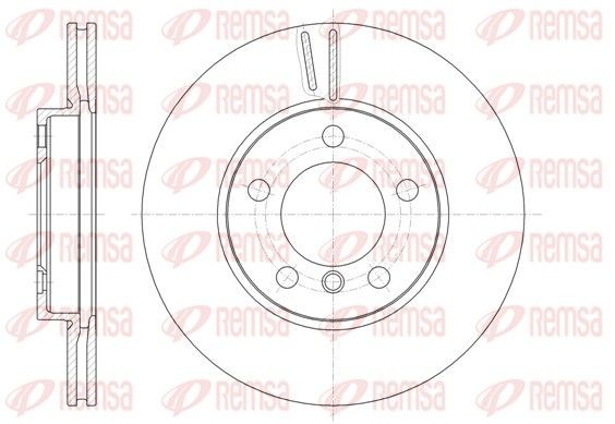 REMSA 61439.10: Disc de frână punte fata, Ř: 294mm, ventilat, Ř: 294mm