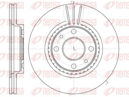 REMSA 6144.10: Piduriketas Esisild, Ø: 259mm, õhutusega, Ø: 259mm