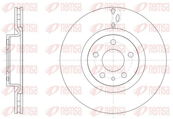 REMSA 61501.10: Piduriketas Esisild, Ø: 284mm, õhutusega, Ø: 284mm