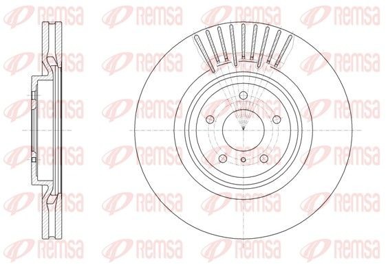 REMSA 61508.10: Piduriketas Esisild, Ø: 354,5mm, õhutusega, Ø: 354mm