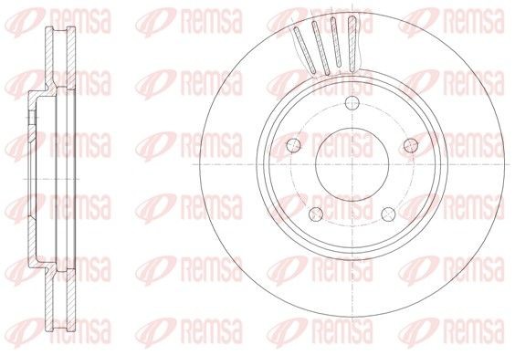 REMSA 61531.10: Piduriketas Esisild, Ø: 282,6mm, õhutusega, Ø: 283mm