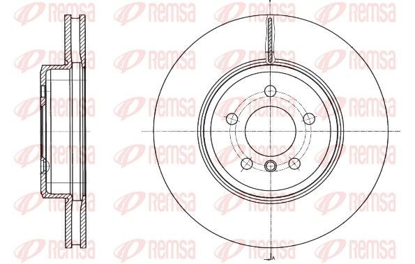 REMSA 61549.10: Féktárcsa elsőtengely, Ø: 348mm, Szellőztetett, Ø: 348mm