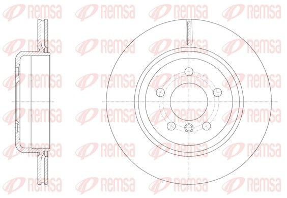 REMSA 61550.10: Stabdžių diskas galinė ašis, Ø: 330mm, ventiliuojama, Ø: 330mm