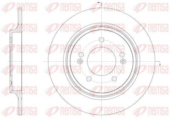 REMSA 61571.00: Piduriketas Tagasild, Ø: 284mm, täis, Ø: 284mm, koos kruvidega