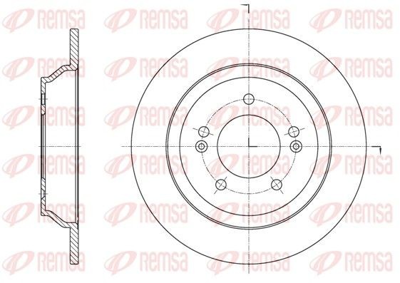 REMSA 61572.00: Piduriketas Tagasild, Ø: 284mm, täis, Ø: 284mm, koos kruvidega