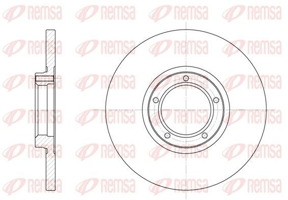 REMSA 6163.00: Disc de frână punte fata, Ř: 254mm, plin, Ř: 254mm