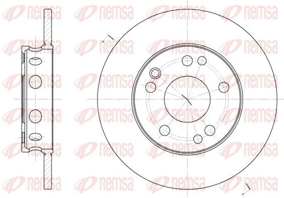 REMSA 6221.00: Piduriketas Esisild, Ø: 262mm, täis, Ø: 262mm
