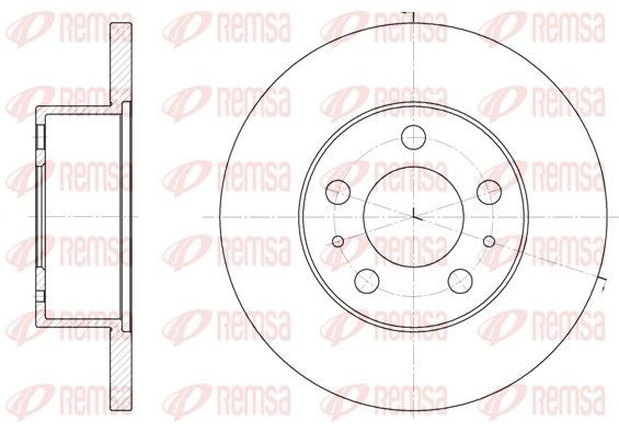 REMSA 6233.00: Piduriketas Esisild, Ø: 263mm, täis, Ø: 263mm
