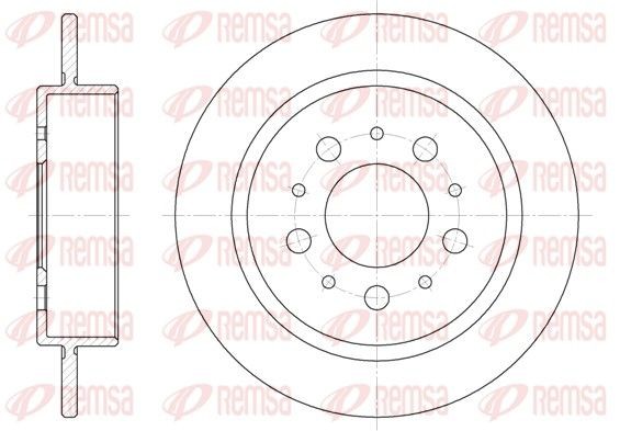 REMSA 6238.00: Piduriketas Tagasild, Ø: 265mm, täis, Ø: 265mm