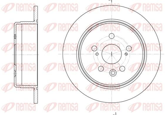REMSA 6245.00: Piduriketas Tagasild, Ø: 269mm, täis, Ø: 269mm