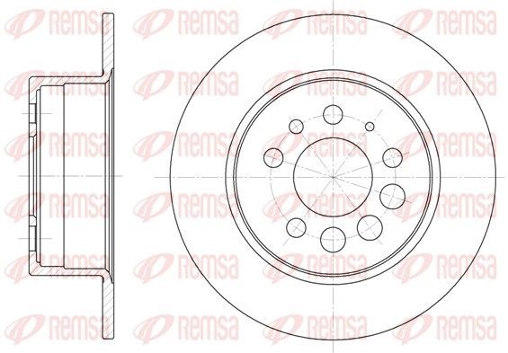 REMSA 6283.00: Disc de frână puntea spate, Ř: 281mm, plin, Ř: 281mm