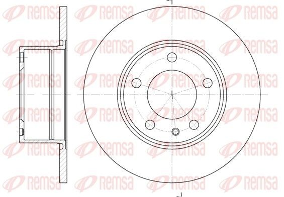 REMSA 6312.00: Piduriketas Esisild, Ø: 284mm, täis, Ø: 284mm