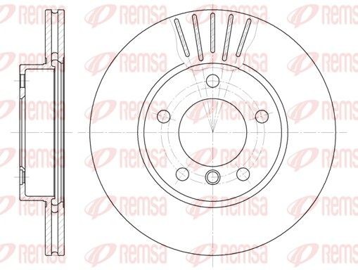REMSA 6324.10: Piduriketas Esisild, Ø: 286mm, õhutusega, Ø: 286mm