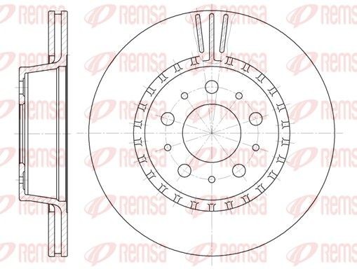 REMSA 6325.10: Stabdžių diskas priekinė ašis, Ø: 287mm, ventiliuojama, Ø: 287mm