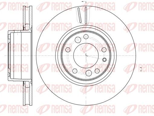 REMSA 6346.10: Disc de frână punte fata, Ř: 315mm, ventilat, Ř: 315mm