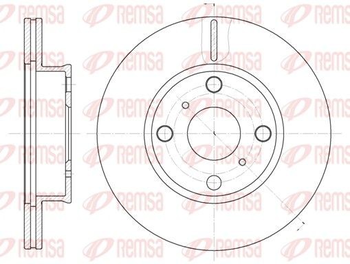 REMSA 6402.10: Stabdžių diskas priekinė ašis, Ø: 238mm, ventiliuojama, Ø: 238mm