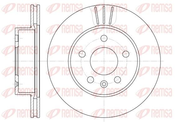 REMSA 6460.10: Piduriketas Esisild, Ø: 276mm, õhutusega, Ø: 276mm