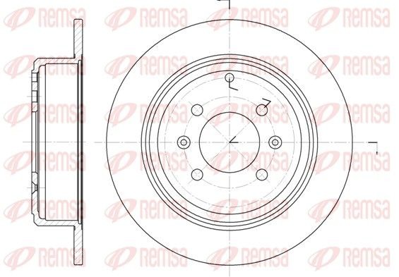 REMSA 6498.00: Piduriketas Tagasild, Ø: 290mm, täis, Ø: 290mm