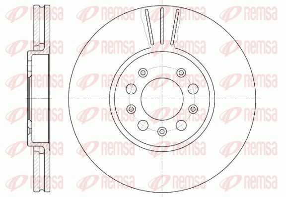 REMSA 6544.10: Piduriketas Esisild, Ø: 288mm, õhutusega, Ø: 288mm