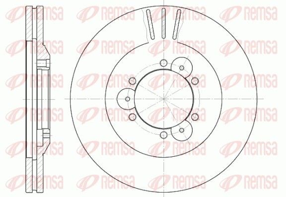 REMSA 6560.10: Piduriketas Esisild, Ø: 280mm, õhutusega, Ø: 280mm