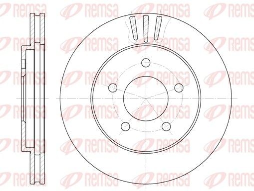 REMSA 6564.10: Piduriketas Esisild, Ø: 282mm, õhutusega, Ø: 282mm