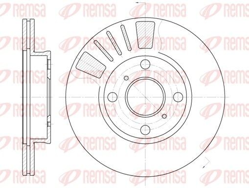 REMSA 6569.10: Piduriketas Esisild, Ø: 238mm, õhutusega, Ø: 238mm