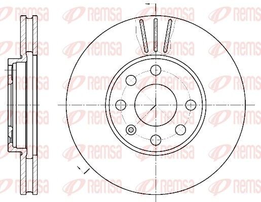 REMSA 6572.10: Piduriketas Esisild, Ø: 256mm, õhutusega, Ø: 256mm