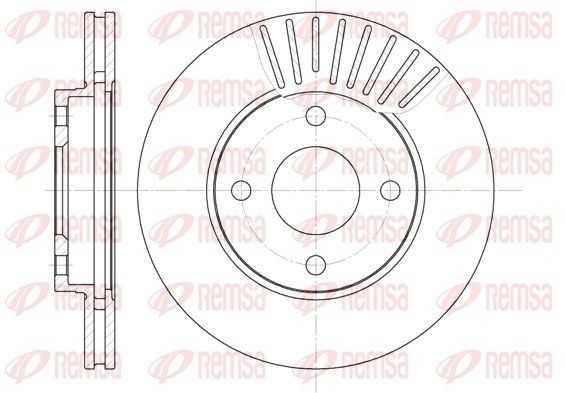 REMSA 6575.10: Piduriketas Esisild, Ø: 258mm, õhutusega, Ø: 258mm