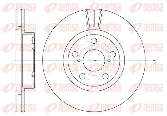 REMSA 6577.10: Disc de frână punte fata, Ř: 260mm, ventilat, Ř: 260mm