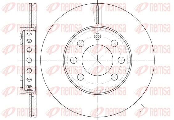 REMSA 6595.00: Disc de frână punte fata, Ř: 239mm, ventilat, Ř: 239mm