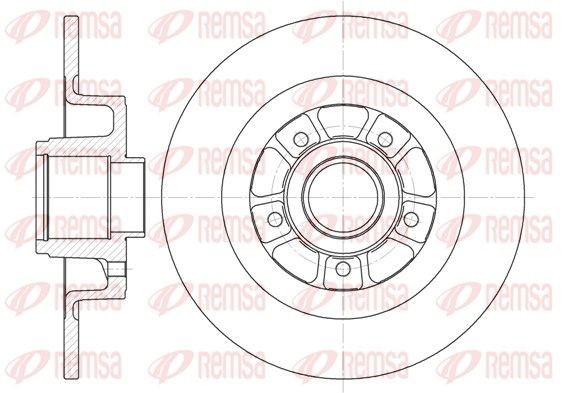 REMSA 6613.00: Disc de frână puntea spate, Ř: 274mm, plin, Ř: 274mm
