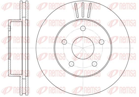 REMSA 6626.10: Disc de frână punte fata, Ř: 305mm, ventilat, Ř: 305mm