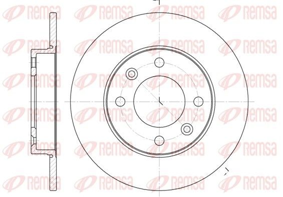 REMSA 6630.00: Piduriketas Tagasild, Ø: 247mm, täis, Ø: 247mm