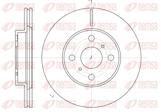 REMSA 6635.10: Piduriketas Esisild, Ø: 255mm, õhutusega, Ø: 255mm
