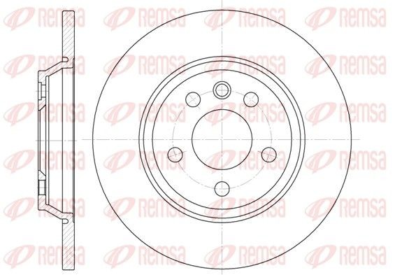 REMSA 6659.00: Disc de frână puntea spate, Ř: 293,6mm, plin, Ř: 294mm