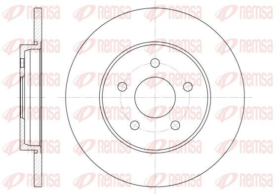 REMSA 6661.00: Piduriketas Tagasild, Ø: 279,8mm, täis, Ø: 280mm