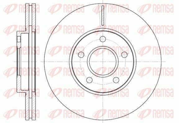 REMSA 6662.10: Piduriketas Esisild, Ø: 277,9mm, õhutusega, Ø: 278mm
