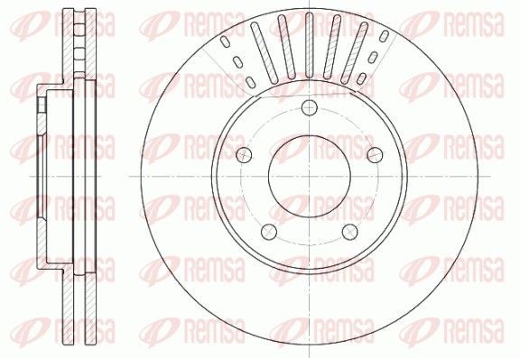 REMSA 6681.10: Piduriketas Esisild, Ø: 279,7mm, õhutusega, Ø: 280mm
