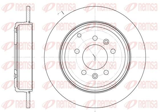 REMSA 6692.00: Piduriketas Tagasild, Ø: 289,8mm, täis, Ø: 290mm