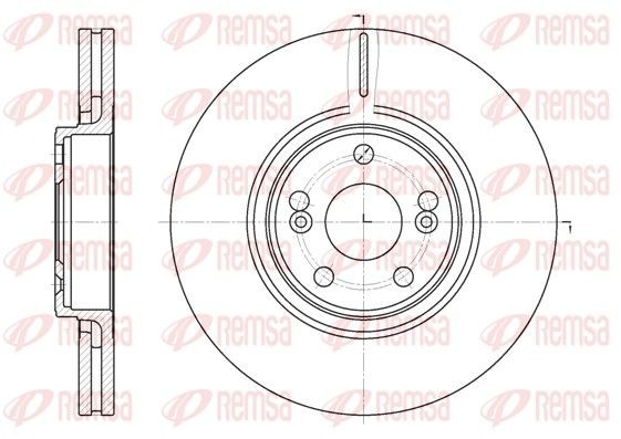 REMSA 6694.10: Piduriketas Esisild, Ø: 307,9mm, õhutusega, Ø: 308mm