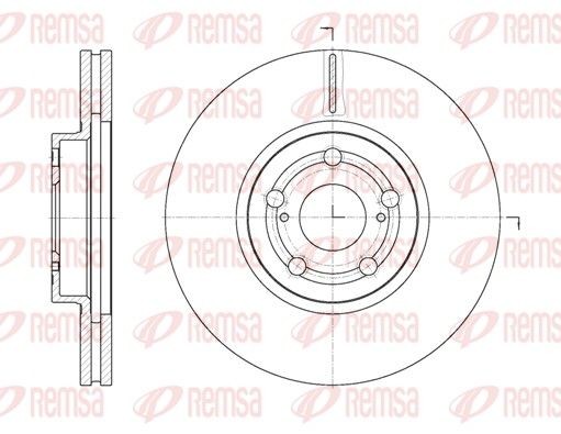 REMSA 6701.10: Piduriketas Esisild, Ø: 277mm, õhutusega, Ø: 277mm
