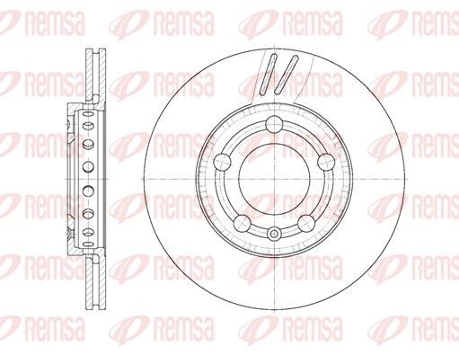 REMSA 6709.10: Piduriketas Esisild, Ø: 238,7mm, õhutusega, Ø: 239mm