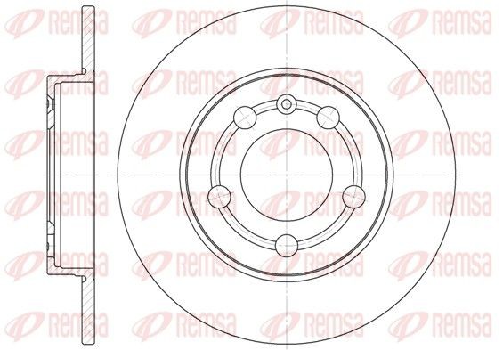 REMSA 6718.00: Disc de frână puntea spate, Ř: 238,9mm, plin, Ř: 239mm