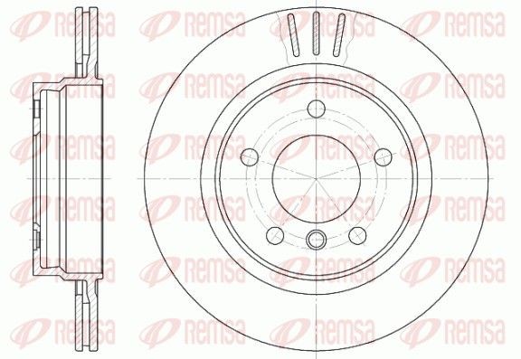 REMSA 6722.10: Piduriketas Tagasild, Ø: 294mm, õhutusega, Ø: 294mm