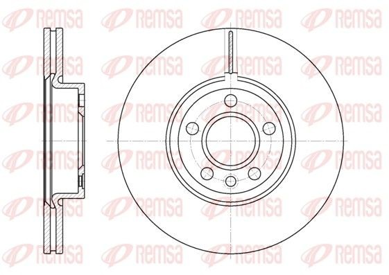 REMSA 6728.10: Disc de frână punte fata, Ř: 313mm, ventilat, Ř: 313mm