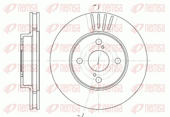 REMSA 6742.10: Piduriketas Esisild, Ø: 255mm, õhutusega, Ø: 255mm
