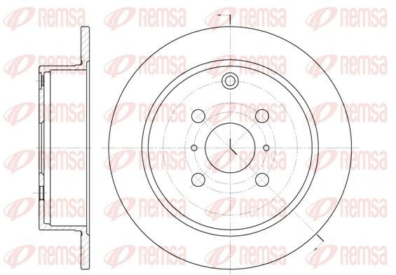 REMSA 6805.00: Piduriketas Tagasild, Ø: 268mm, täis, Ø: 268mm