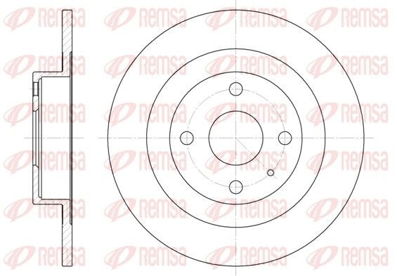 REMSA 6833.00: Disc de frână puntea spate, Ř: 261mm, plin, Ř: 261mm