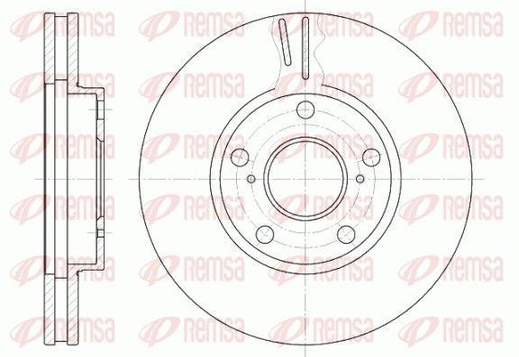 REMSA 6842.10: Disque de frein Essieu avant, Ø: 275mm, ventilé, Ø: 275mm